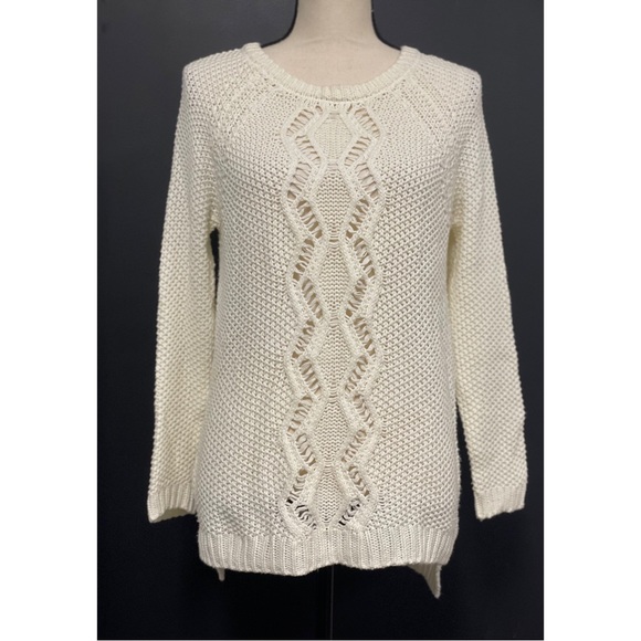 Cynthia Rowley Sweaters - Cynthia Rowley Button-Back Knit Sweater White Size S